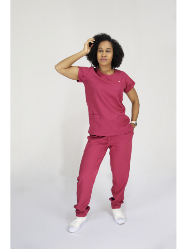  Scrub Feminino Ruth - Gabardine - Borgonha - Image 8