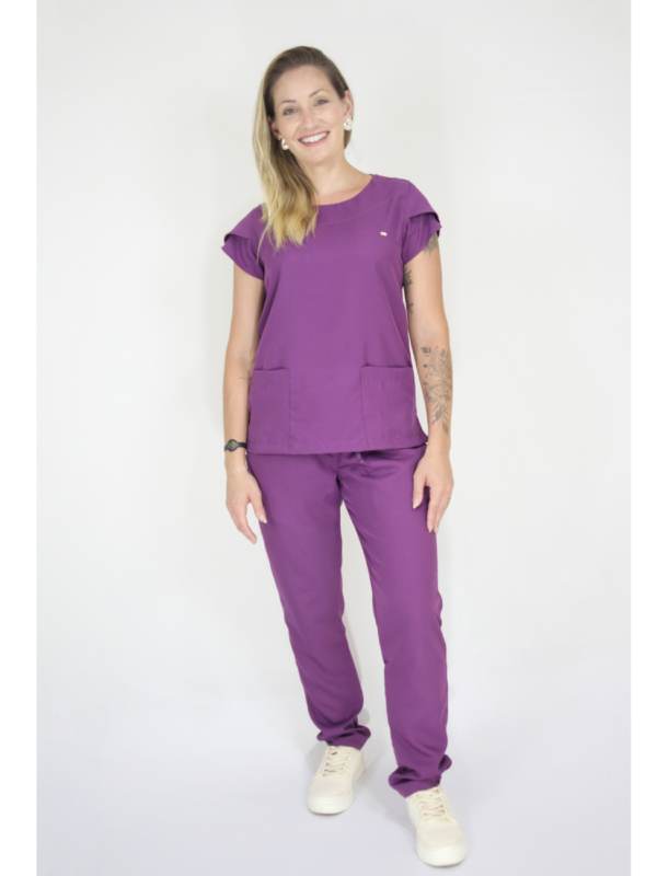  Scrub Feminino Ruth - Gabardine - Violeta - Image 5