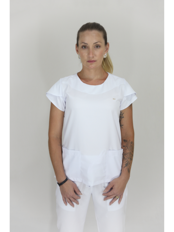  Scrub Feminino Ruth - Gabardine - Branco - Image 7