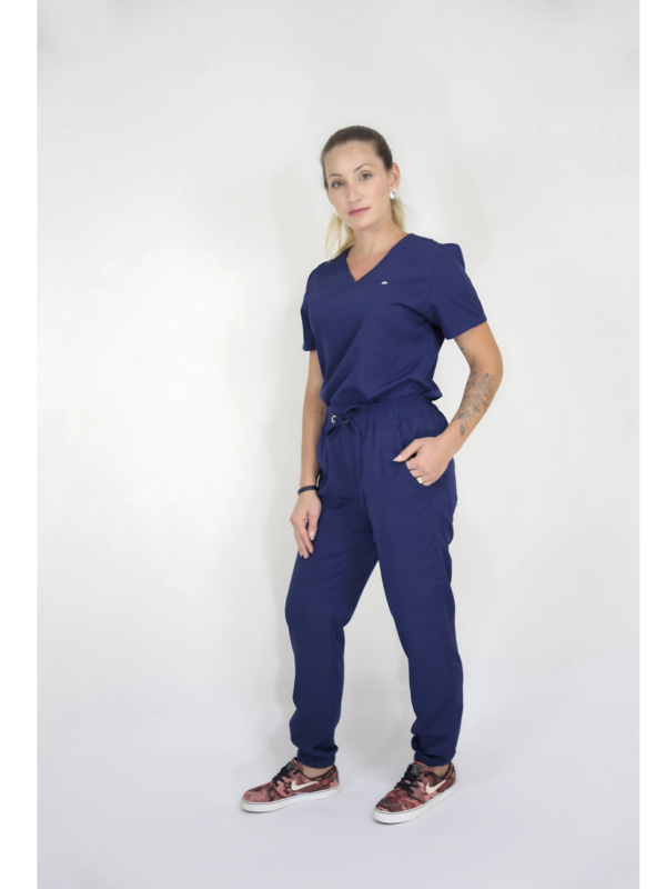  Scrub Feminino Olga - Oxfordine - Azul Marinho - Image 4