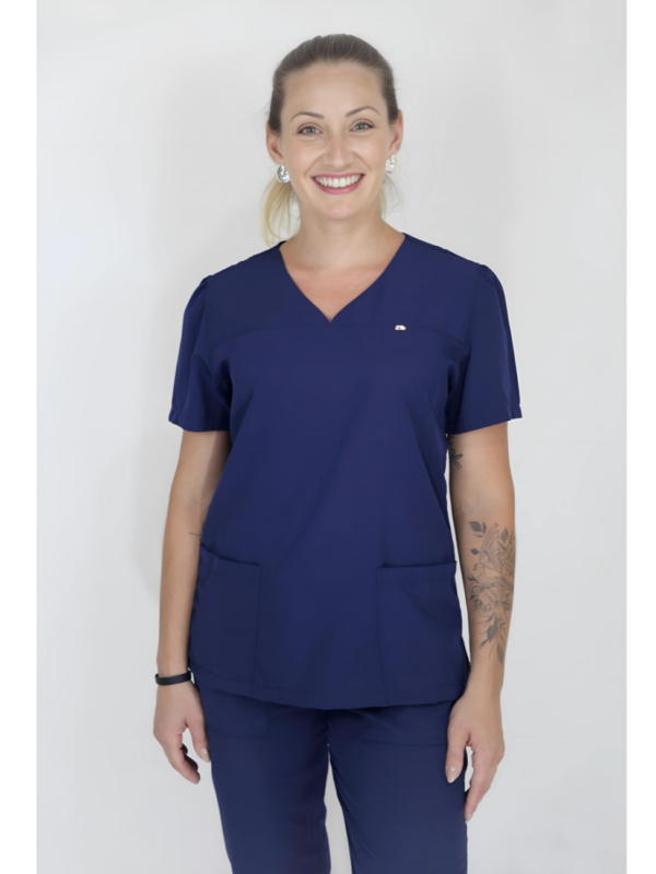  Scrub Feminino Olga - Oxfordine - Azul Marinho - Image 7