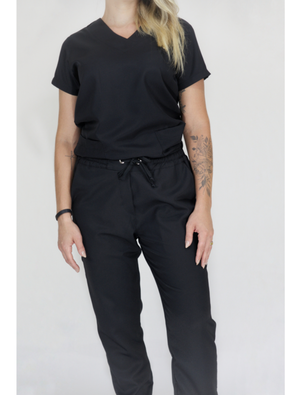  Scrub Feminino V10 - Gabardine - Preto - Image 5