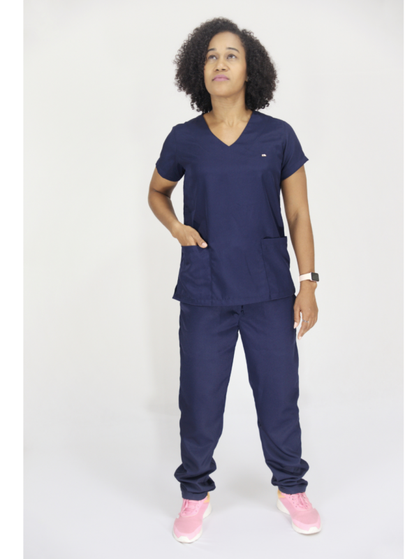 Scrub Feminino V10 - Gabardine - Azul Marinho - Image 8