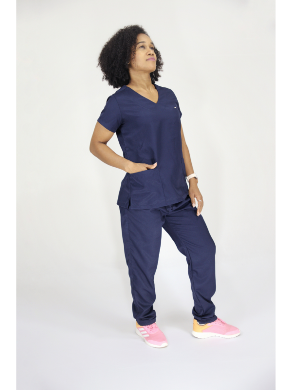 Scrub Feminino V10 - Gabardine - Azul Marinho - Image 2