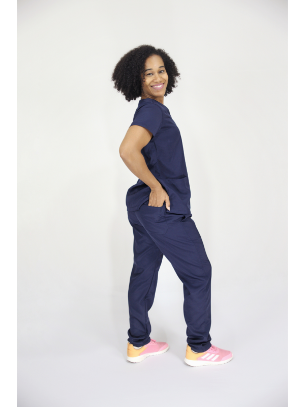 Scrub Feminino V10 - Gabardine - Azul Marinho - Image 5