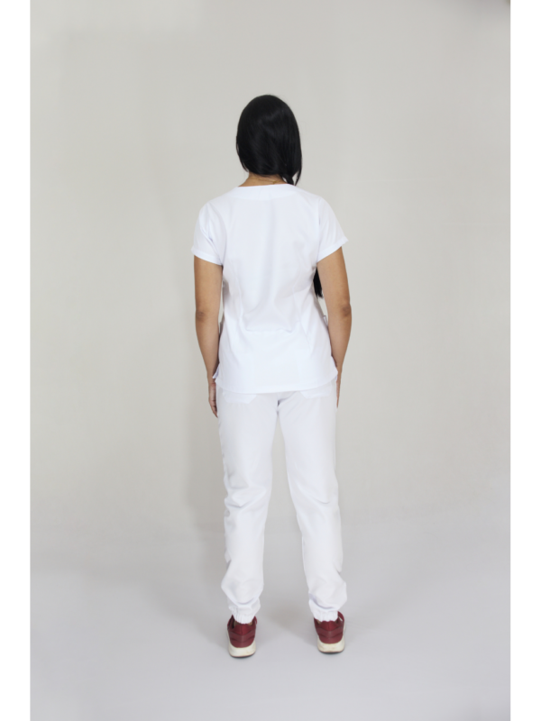  Scrub Feminino V10 - Gabardine - Branco - Image 5
