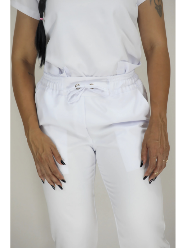  Scrub Feminino V10 - Gabardine - Branco - Image 8