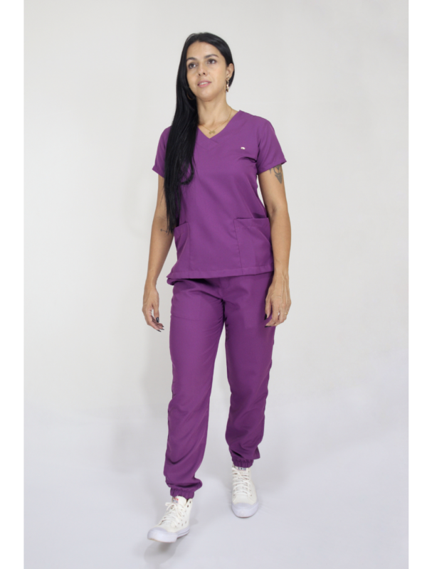 Scrub Feminino V30 - Gabardine - Violeta - Image 4