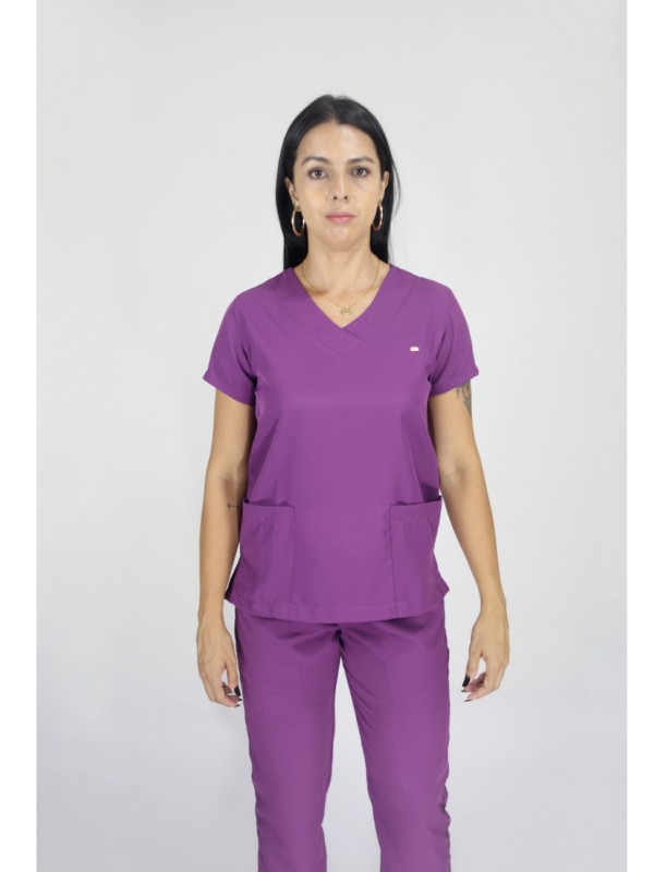 Scrub Feminino V30 - Gabardine - Violeta - Image 5