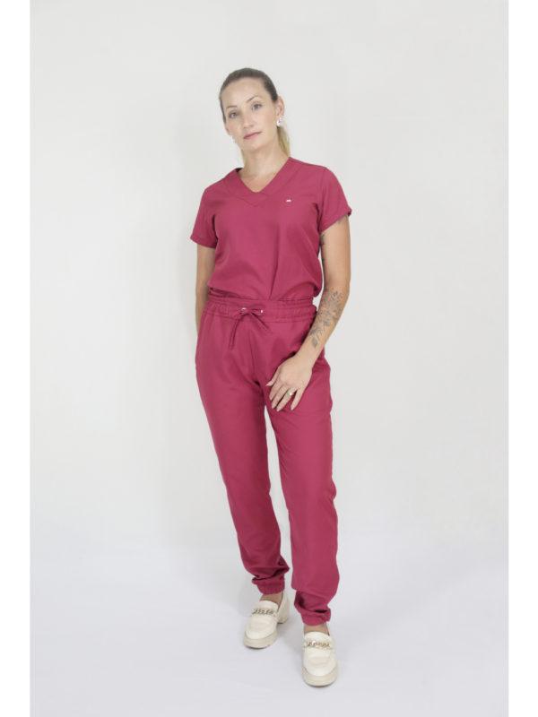 Scrub Feminino V30 - Gabardine - Borgonha - Image 4