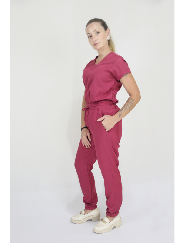 Scrub Feminino V30 - Gabardine - Borgonha - Image 5