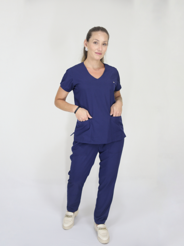 Scrub Feminino V10 - Tricoline - Azul Marinho - Image 5