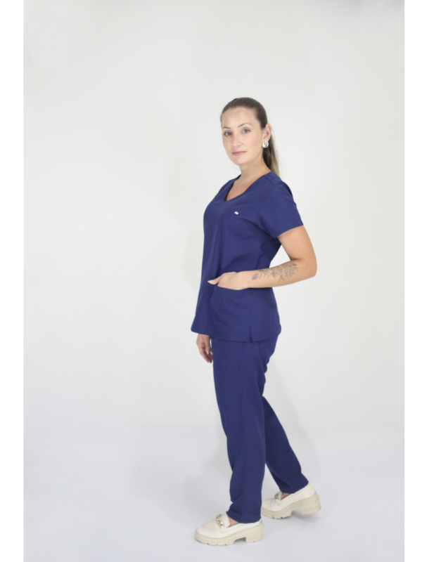 Scrub Feminino V10 - Tricoline - Azul Marinho - Image 7