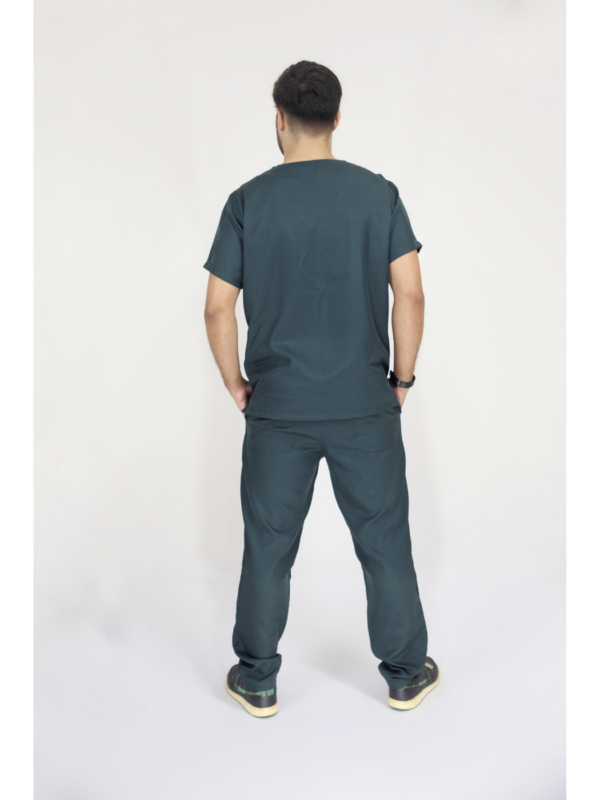 Scrub Masculino V1 - Gabardine - Chumbo - Image 5