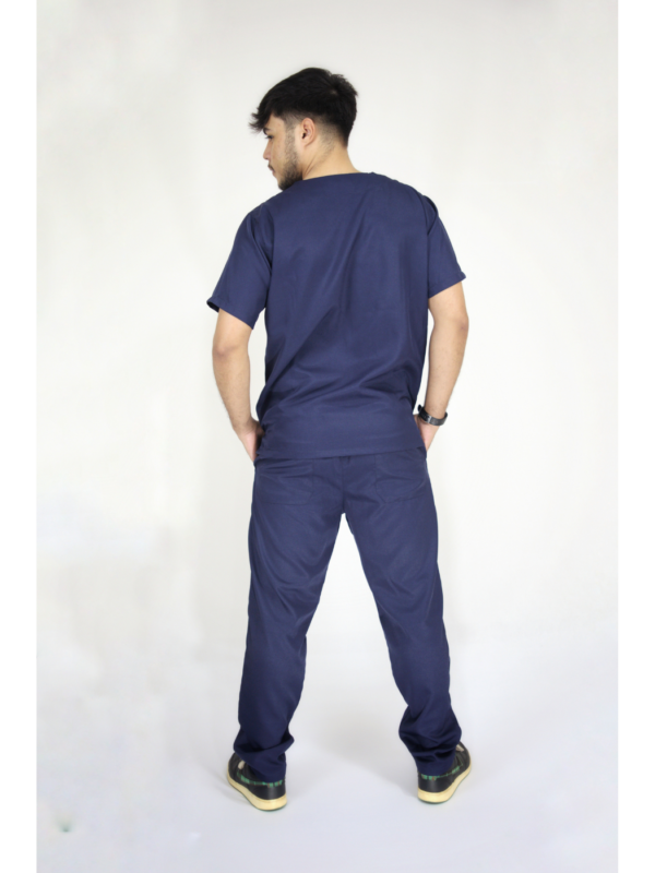 Scrub Masculino V1 - Gabardine - Azul Marinho - Image 3