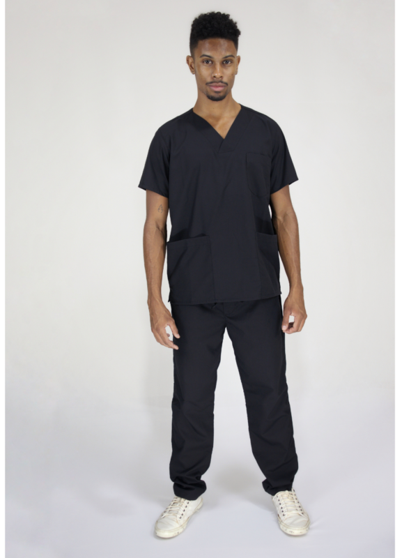 Scrub Masculino V1 - Gabardine - Preto - Image 4