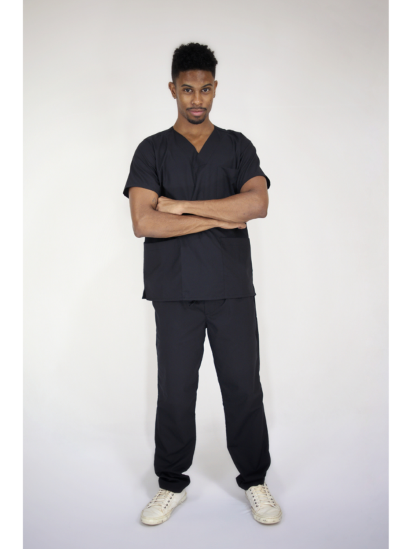 Scrub Masculino V1 - Gabardine - Preto - Image 5