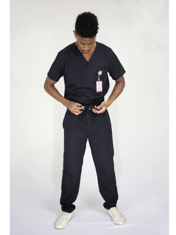 Scrub Masculino V1 - Gabardine - Preto - Image 3