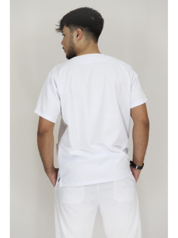 Scrub Masculino V1 - Gabardine - Branco - Image 5