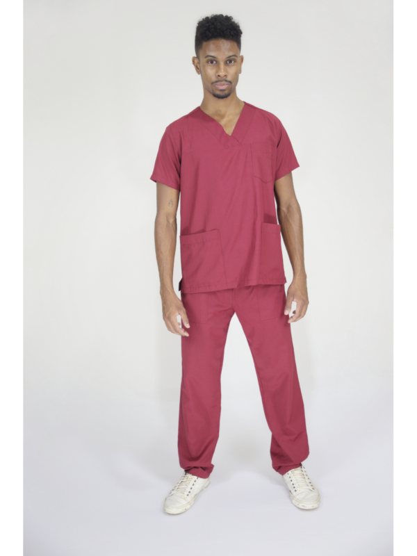 Scrub Masculino V1 - Tricoline - Marsala - Image 2