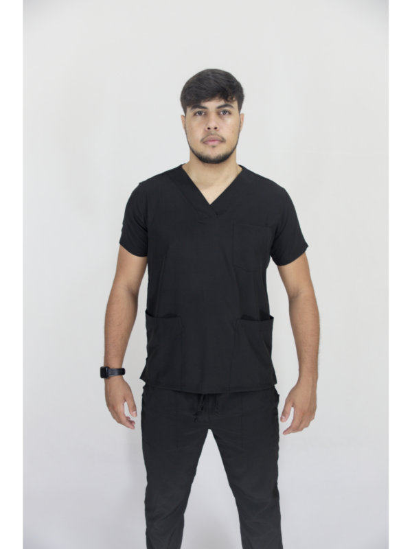 Scrub Masculino V1 - Oxfordine - Preto - Image 3