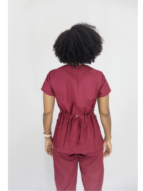  Scrub Feminino V30 Amarradinho - Tricoline - Marsala - Image 5