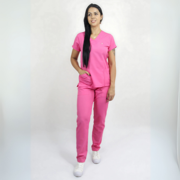  Scrub Feminino V30 Amarradinho - Tricoline - Pink