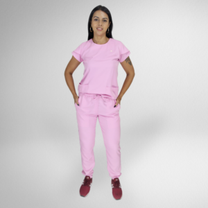  Scrub Feminino Ruth - Gabardine - Rosa Chiclete