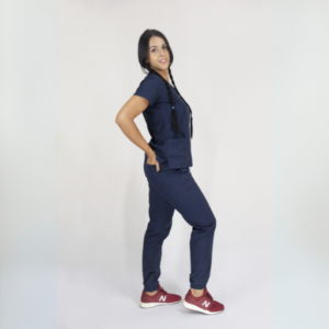  Scrub Feminino V10 - Oxfordine - Azul Marinho