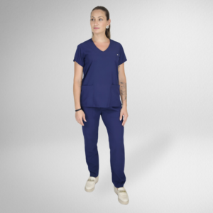 Scrub Feminino V10 - Tricoline - Azul Marinho