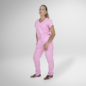 Scrub Feminino V10 - Gabardine - Rosa Chiclete
