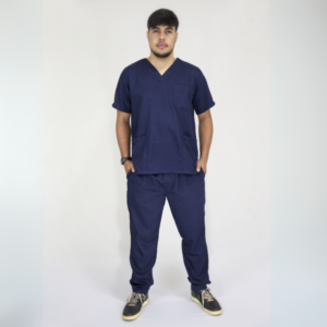 Scrub Masculino V1 - Gabardine - Azul Marinho