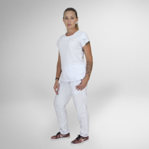  Scrub Feminino Ruth - Gabardine - Branco