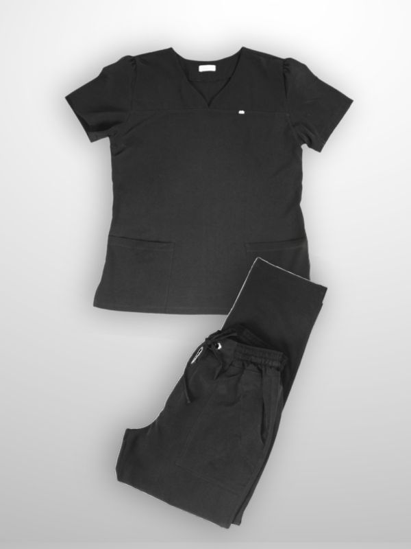  Scrub Plus Size Feminino Olga - Oxfordine - Preto