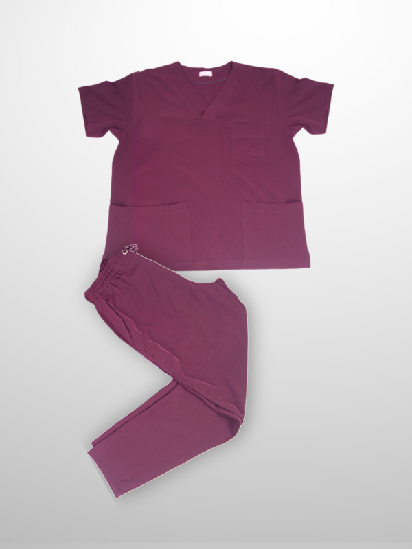 Scrub Plus Size Masculino V1 - Tricoline - Marsala